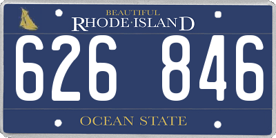 RI license plate 626846