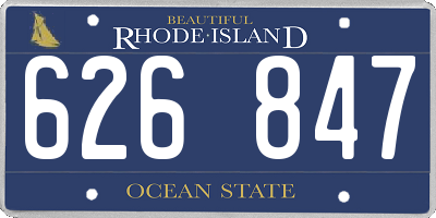 RI license plate 626847