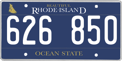 RI license plate 626850