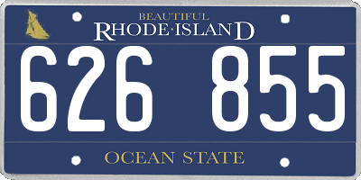 RI license plate 626855