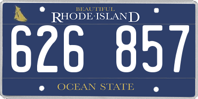 RI license plate 626857
