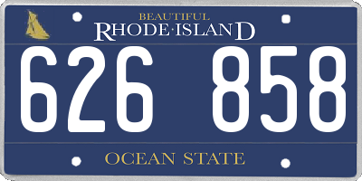 RI license plate 626858