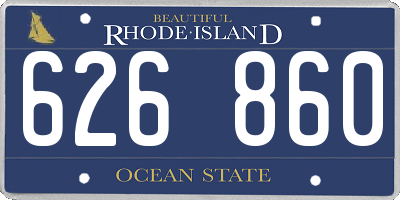 RI license plate 626860