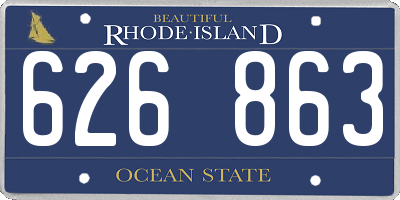 RI license plate 626863
