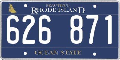 RI license plate 626871