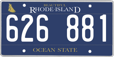 RI license plate 626881
