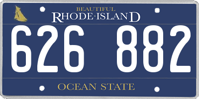 RI license plate 626882