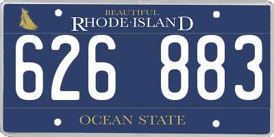 RI license plate 626883