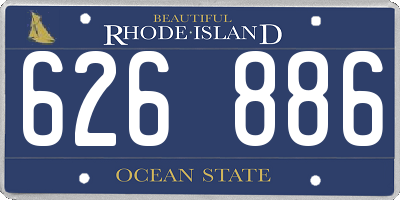 RI license plate 626886