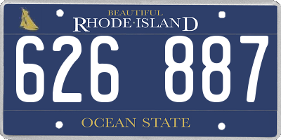 RI license plate 626887