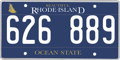 RI license plate 626889