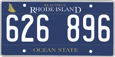RI license plate 626896