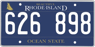 RI license plate 626898