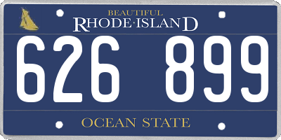 RI license plate 626899
