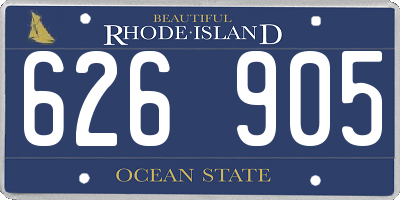 RI license plate 626905
