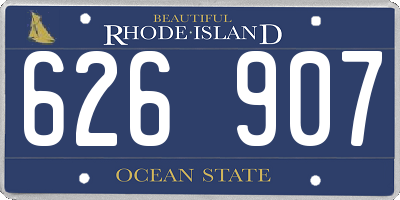RI license plate 626907