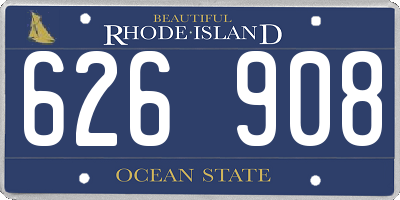 RI license plate 626908