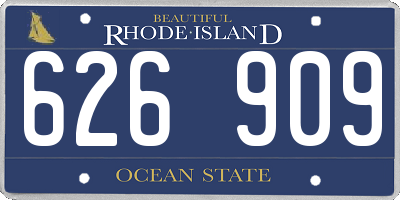 RI license plate 626909