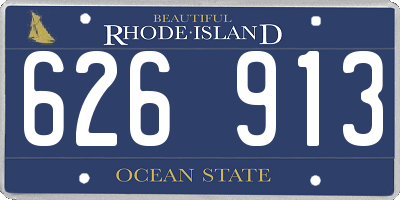 RI license plate 626913