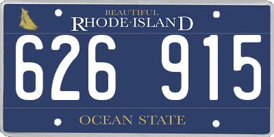 RI license plate 626915