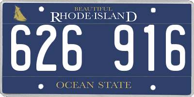 RI license plate 626916