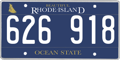 RI license plate 626918