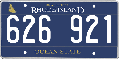 RI license plate 626921