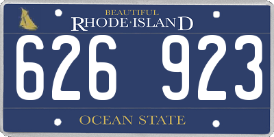 RI license plate 626923
