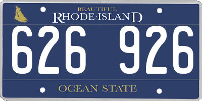 RI license plate 626926