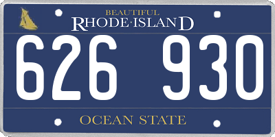 RI license plate 626930