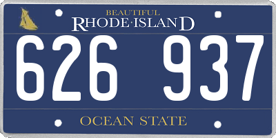 RI license plate 626937