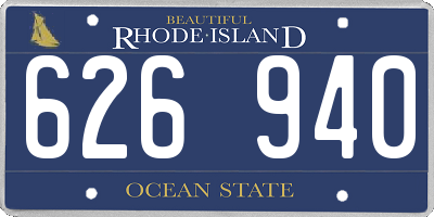 RI license plate 626940