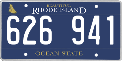 RI license plate 626941