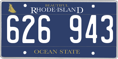 RI license plate 626943