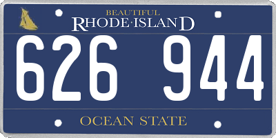 RI license plate 626944