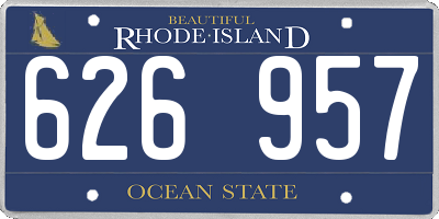 RI license plate 626957