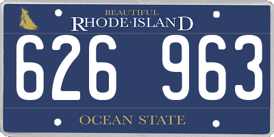 RI license plate 626963