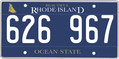 RI license plate 626967