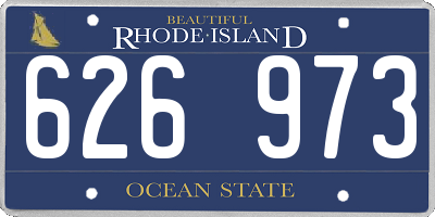 RI license plate 626973