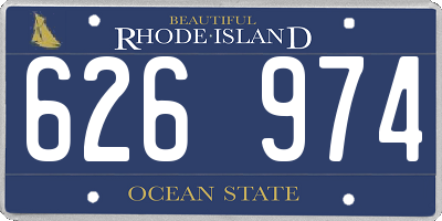 RI license plate 626974