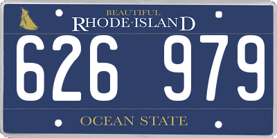 RI license plate 626979