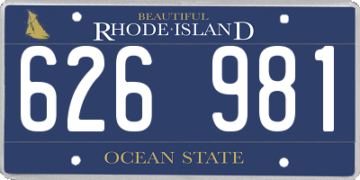 RI license plate 626981