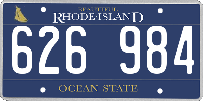 RI license plate 626984