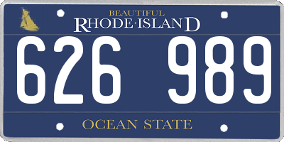 RI license plate 626989