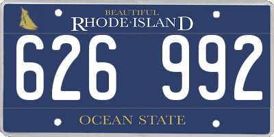 RI license plate 626992