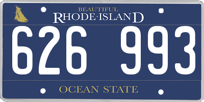 RI license plate 626993