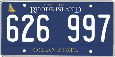 RI license plate 626997