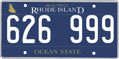 RI license plate 626999