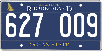 RI license plate 627009