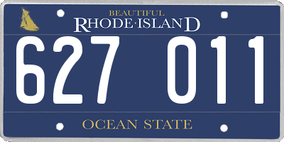 RI license plate 627011